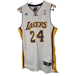 KOBE BRYANT #24 LOS ANGELES LAKERS Adidas Swingman Jersey Men WHITE Medium Mint